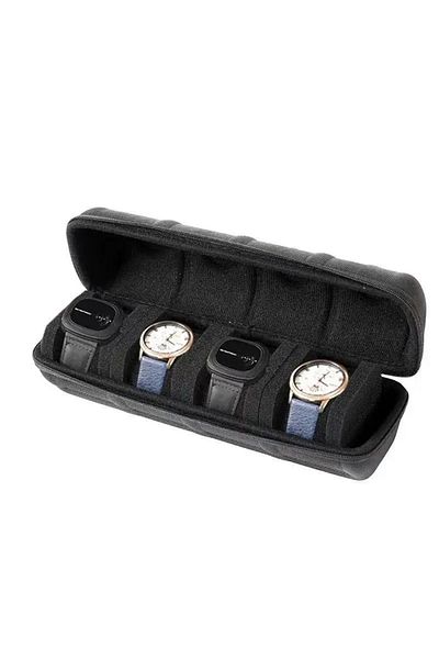 Choice 4Slot Black Watch Box Organizer Watch Display Holder For Men or Women Watch Travel Case Portable Sto