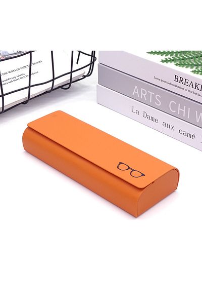 Choice Orange New Glasses Case High-value High-grade Leather Sunglasses Box Compression-proof Storage Box