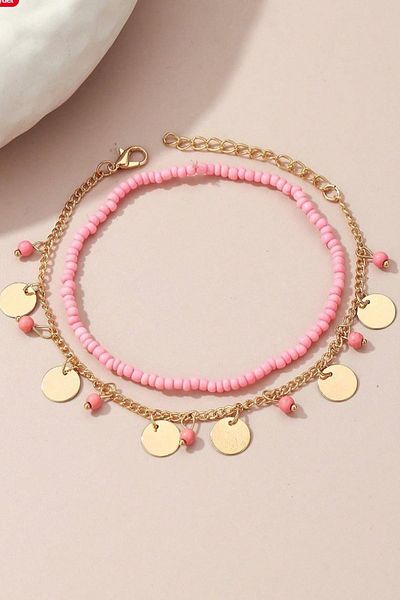 New Obsessions Pembiş Sequin Anklet Set