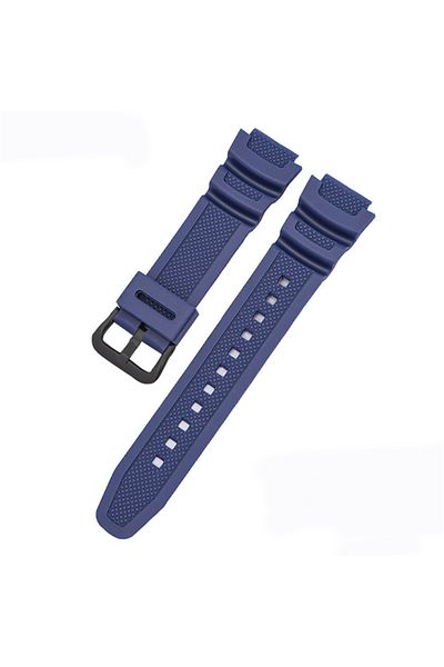 Choice 18mm Blue-Black Buckle 18mm Rubber Watchband For AQ-S810W S800W AE-1000W SGW-400H 300H 500H W735H Si