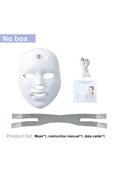 Choice Z3-426-No Box LED 7 Colors Facial Mask Photodynamic Therapy Skin Mouisture Rejuvenation Anti Acne Wr