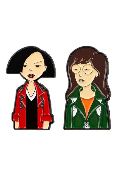 Choice 3 Cartoon Pulling Girls Enamel Pin Cool Anime Brooch Badge on Backpack Clothing Lapel Pin Costume A.