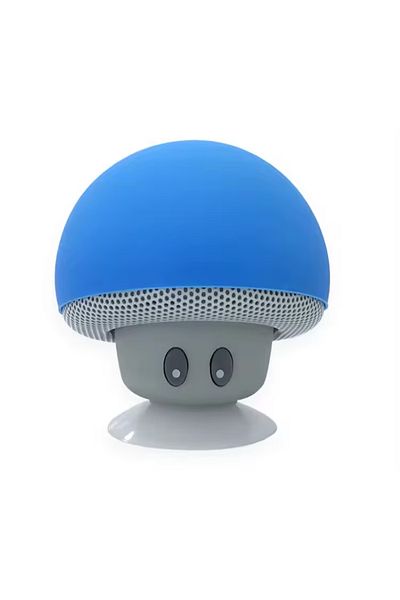 MOAWAVE Boxă Bluetooth mini portabilă în formă de ciupercă cu ventuză, dimensiuni 55x55mm, culoare Albastru