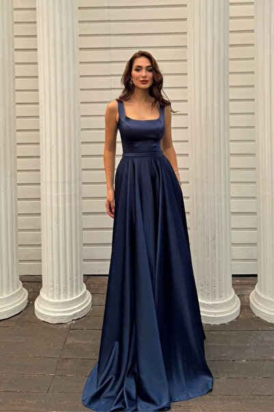 Sindimoda Rosa Kalın Askılı Saten Abiye 1103