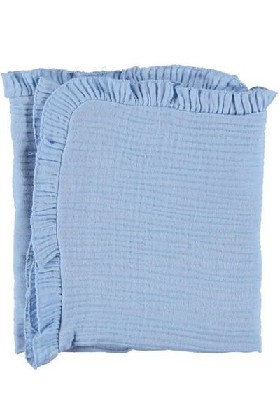 bipamuk Ruffled Muslin Baby Blanket 100% Cotton Breathable 80X90 cm
