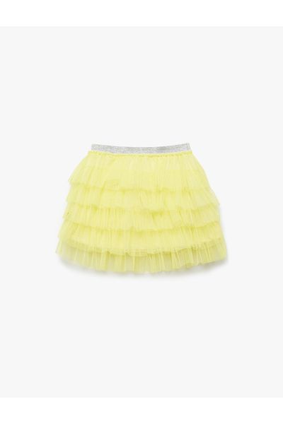 Koton Layered Tutu Skirt with Rubber Detail