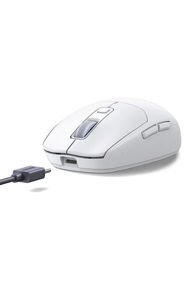 Ugreen Mouse wireless Bluetooth 5.0 USB 2.4GHz - Alb
