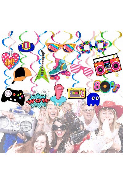 YHSKJCD party decoration set, foil/cardboard, multicolor, 30 pieces