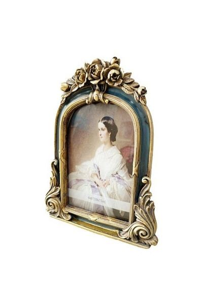 BLA BLA FOAM Classic Photo Frame, Bla Bla Foam, Baroque Style, Blue/Gold, 10x15cm
