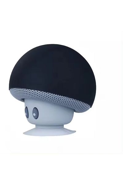 MOAWAVE Portable mini Bluetooth speaker in mushroom shape with suction cup, dimensions 55x55mm, color Black
