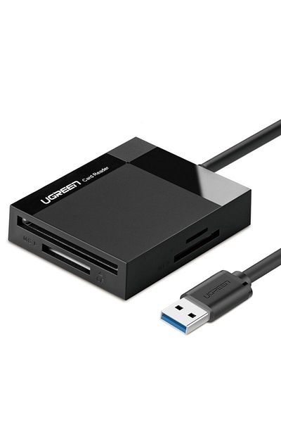 Ugreen Czytnik kart pamięci SD / micro SD / CF / MS wtyczka USB 3.0 - czarny