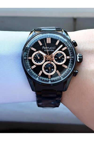 Ferrucci Men's Functions Active Metal Cord Wrist Watch