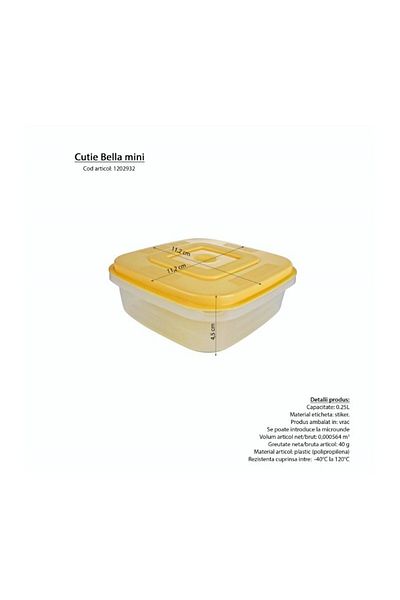 gogiva Spice box with lid, square, 250 ml