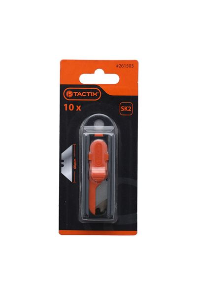 Tactix 10-Piece High Quality Stainless Steel Utility-Knife Blade 60 mm
