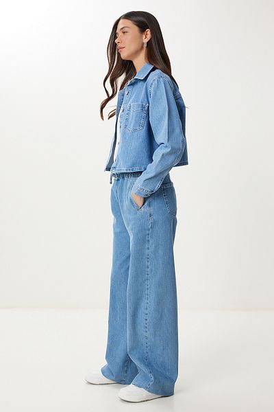 Lovelyİstanbul Denim Jacket Pants Suit Lac0003 Light Blue 38
