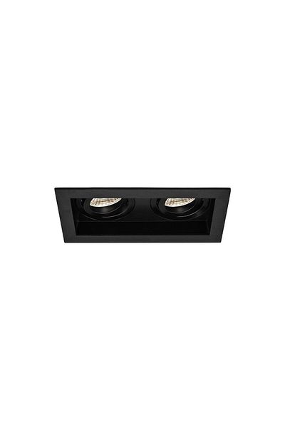 Braytron Spot incastrat GU10 CARCASA NEGRU PATRAT PT 2XGU10 NEECHIPAT BETA RS2