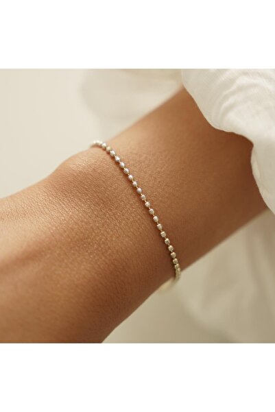 ALTINTAŞ KUYUMCULUK Beyaz Altın Minimal Dorika Altın Bileklik