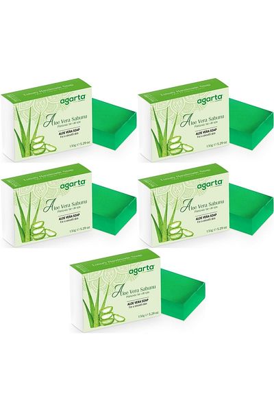 Agarta Handmade Natural Soap 150Gr Aloe Vera (Set of 5)