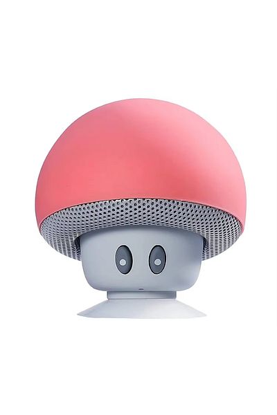 MOAWAVE Portable mini Bluetooth speaker in mushroom shape with suction cup, dimensions 55x55mm, color Red