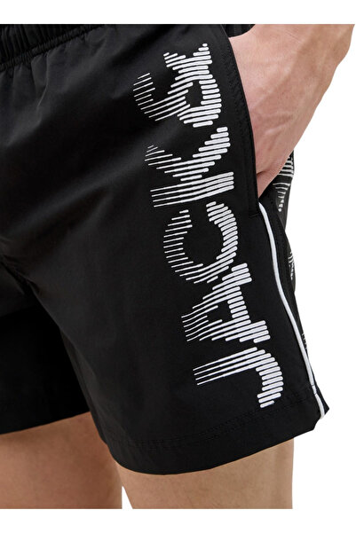 Jack & Jones Short JACK &JONES Maui Swim Slice Logo AKM SN - 12275129-Black