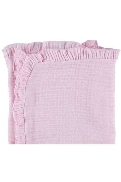 bipamuk Ruffled Muslin Baby Blanket 100% Cotton Breathable 80X90 cm