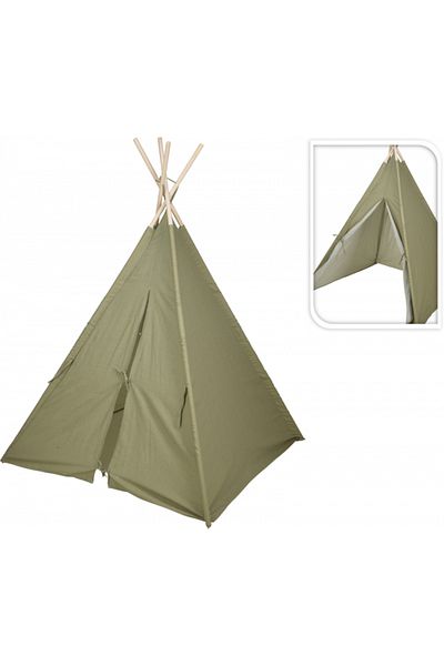 Koopman Teepee Tent for Kids – Olive Green