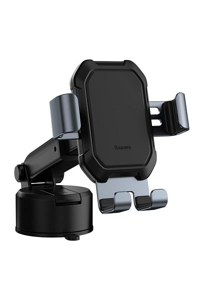 Baseus Suport telescopic pentru telefon auto, cu greutate redusă, pentru parbriz sau bord, negru