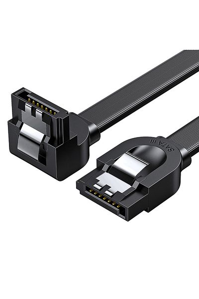 Ugreen Cablu plat unghiular SATA 1.0-3.0 până la 5Gb/s 0.5m - negru