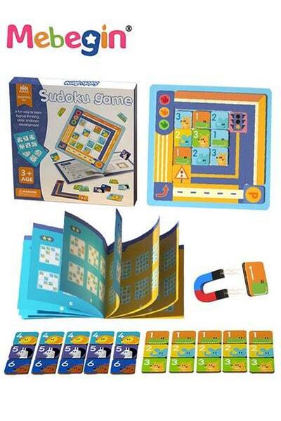 MEBEGIN 4 In 1 Magnetic Sudoku Game with 100 Puzzles & 36 Chessman, Fun Preschool Learning Activities