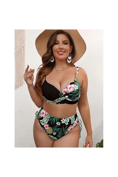 FITINT Women's Push-Up High-Waisted 2-Piece Swimsuit –