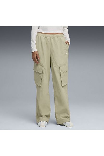Puma WARDROBE Essentials Χαλαρό Υφασμάτινο Παντελόνι Cargo Γυναικείο