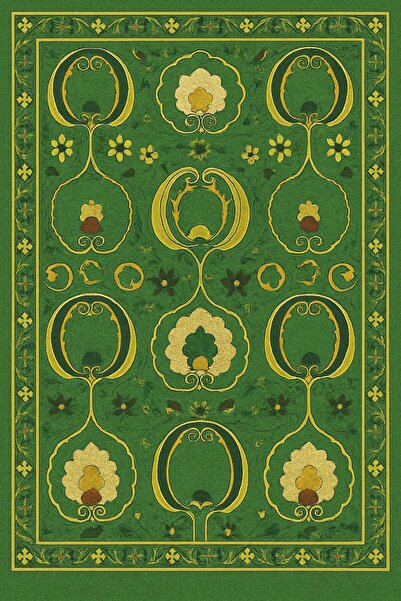 Rugs Modern Halı سجادة موسو الخضراء ذات النمط التقليدي المنسوج ذات الأساس الم...