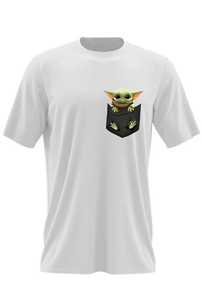 OEM Tricou barbati Baby Yoda Pocket, Star Wars, Mandalorian