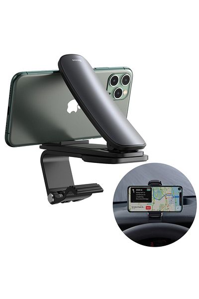 Baseus Suport auto Big Mouth Pro cu clemă pentru bord, negru