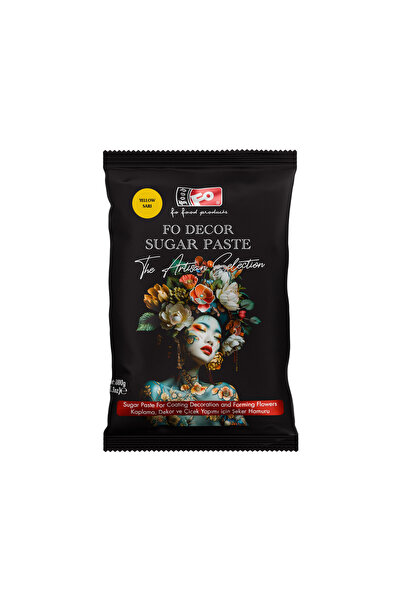 FO Sarı Fodekor Kaplama, Dekor ve Çiçek Yapımı için Şeker Hamuru 1 kg
