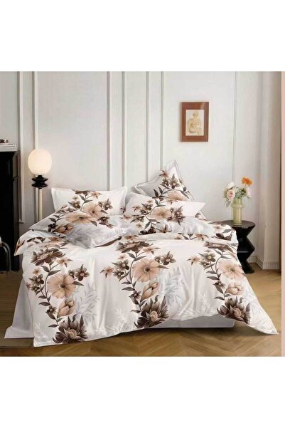 Patul Σατέν Βαμβακερό Λευκό, Θείο, 2 Άτομα, Διπλό Κρεβάτι, 4 Τεμάχια