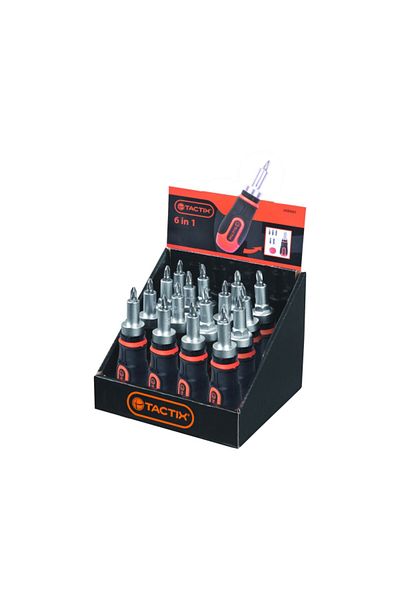 Tactix مفك براغي 6 في 1 مكون من 6 قطع