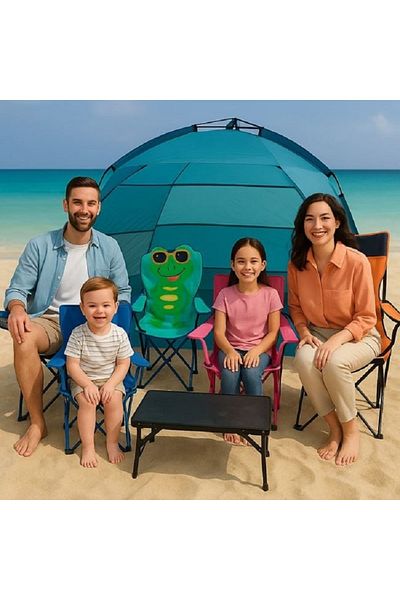 OEM Scaun camping pliabil pentru copii, 36x36x75 cm, Roz