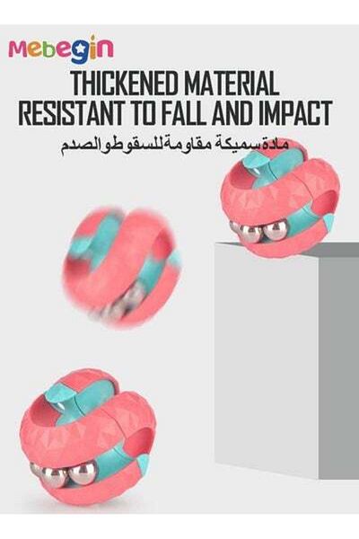 MEBEGIN 4Pcs Ball Orbit Rubik's Cubes Set, Finger Decompression Toy with Changeable Track, Maze Cube Balls