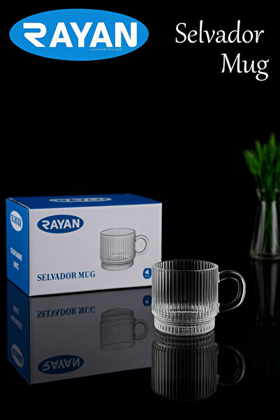 KAMPANYALI Rayan Salvador Series 6-Piece Mug Mug Cup Set |   Modern Design Coffee & Tea Cup Set