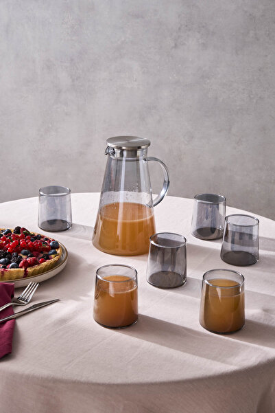 Karaca Serene 7 Parça Bardak Seti Antrasit