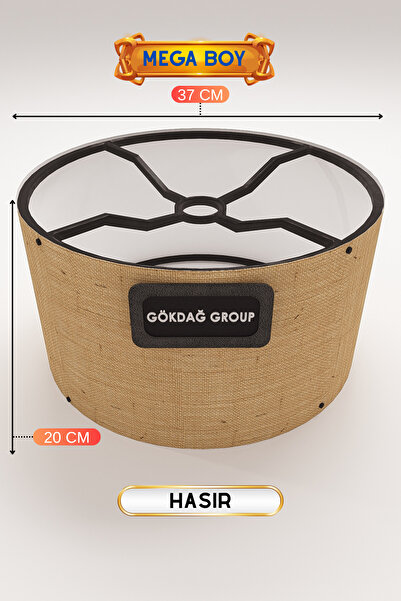 GÖKDAĞ GROUP Hasır Lambader Başlığı 37 CM Mega Boy Pratik Kurulum
