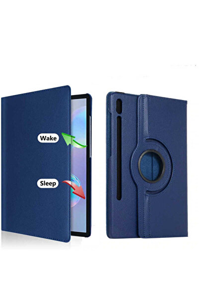 xemu Galaxy Tab S7 Plus T970 Compatible Rotatable Stand Case-Navy Blue
