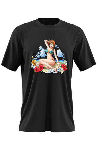 OEM Ανδρικό T-shirt Nami One Piece Cat Burglar Beach Anime