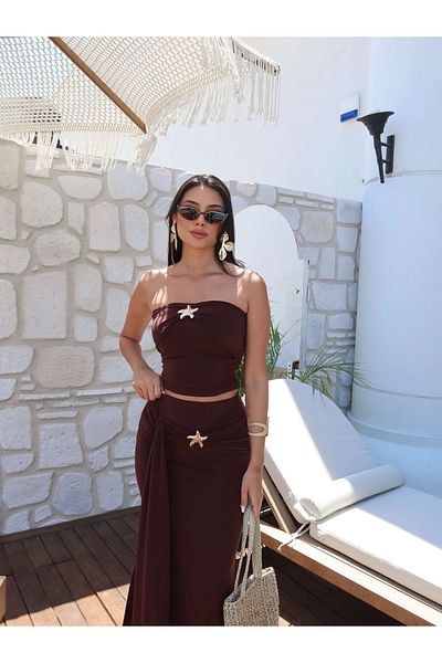 ESRAHELVACI Star Buckle Detailed Skirt Suit