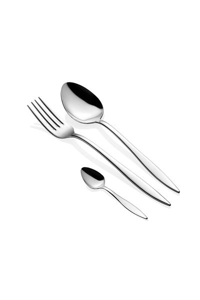 Dame Marie Arles 18 Piece Silver Dinner Spoon, Dinner Fork, Tea Spoon for 6 People
