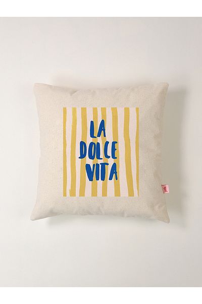 Galia Tasarım Μαξιλαροθήκη La Dolce Vita Λινό 45x45 εκ