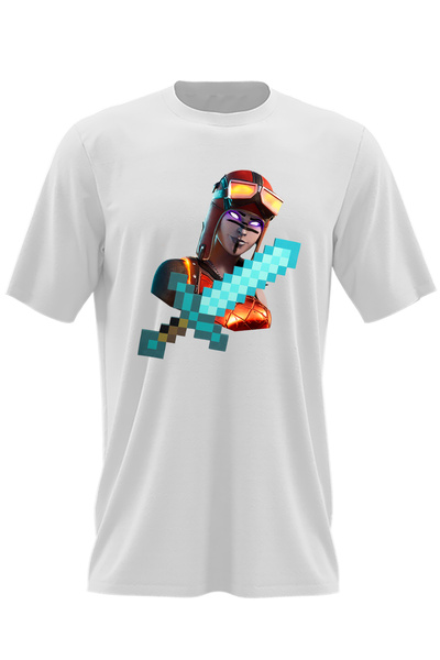 OEM Tricou barbati Blaze Fortnite Minecraft Diamond Sabie