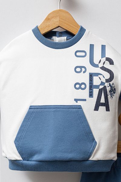 U.S. Polo Assn. Licensed Baby Boy Bottom Top 2 Piece Set