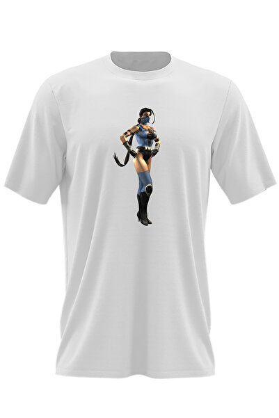 OEM Men's T-shirt Mortal Kombat Kitana Sonia Blue Girl Gift